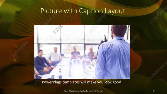 Picture with Caption presentation slide layout
