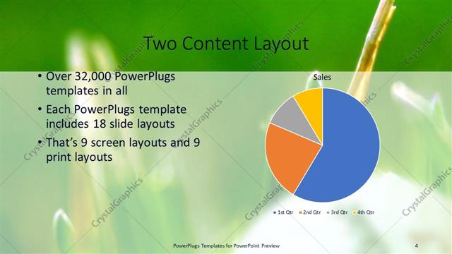 Two Content presentation slide layout