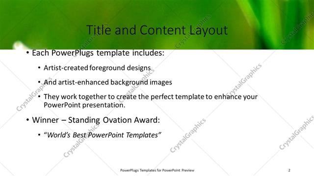 Title and Content presentation slide layout