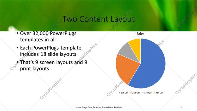 Two Content presentation slide layout