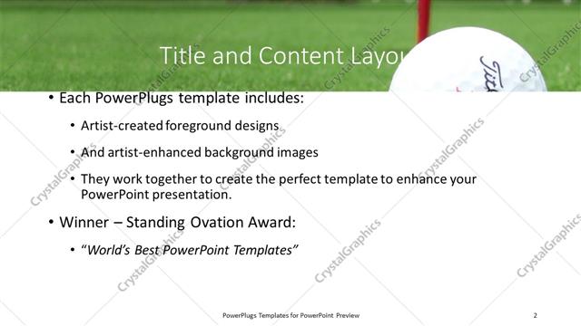 Title and Content presentation slide layout