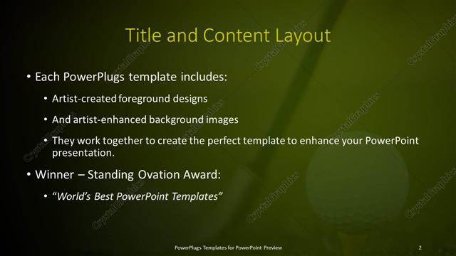 Title and Content presentation slide layout