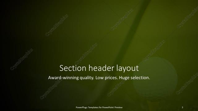 Section Header presentation slide layout