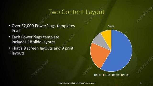 Two Content presentation slide layout