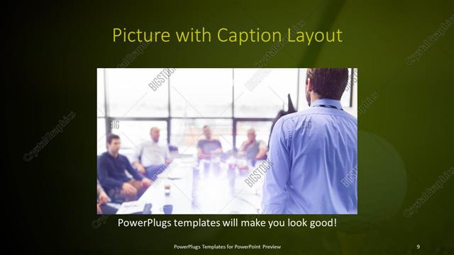 Picture with Caption presentation slide layout