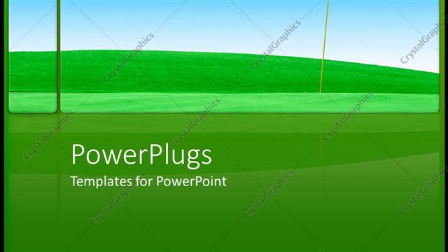  Presentation with course - A golf course with a clear sky in the background