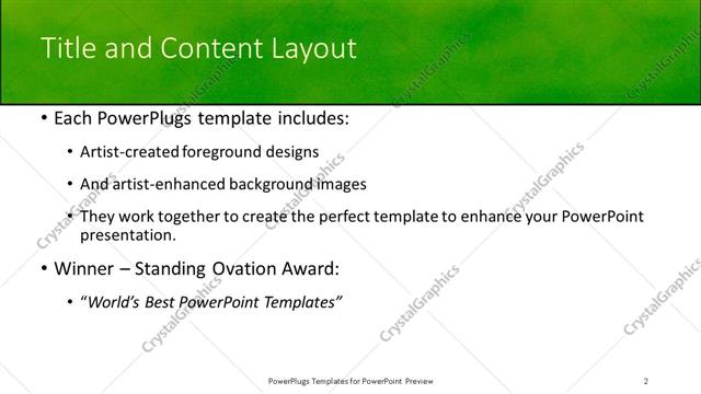 Title and Content presentation slide layout