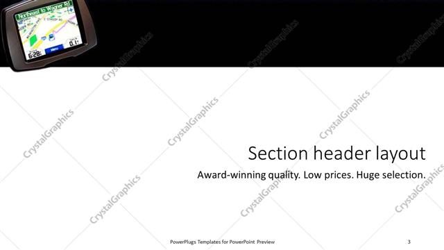 Section Header presentation slide layout