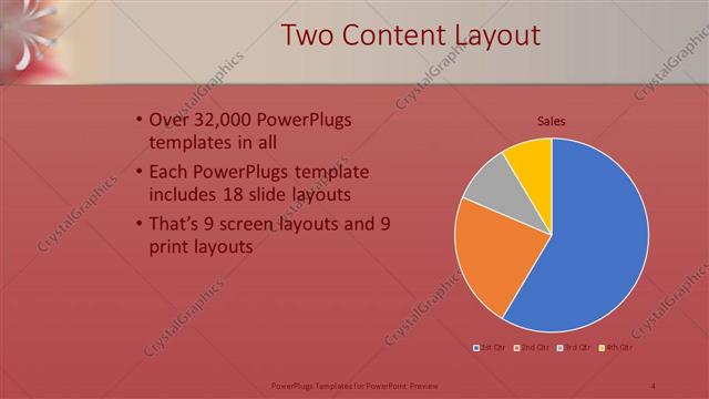 Two Content presentation slide layout