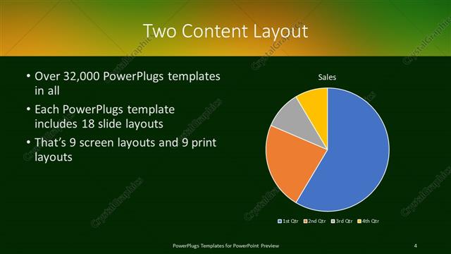 Two Content presentation slide layout