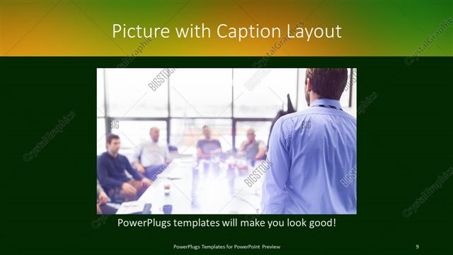 Picture with Caption presentation slide layout