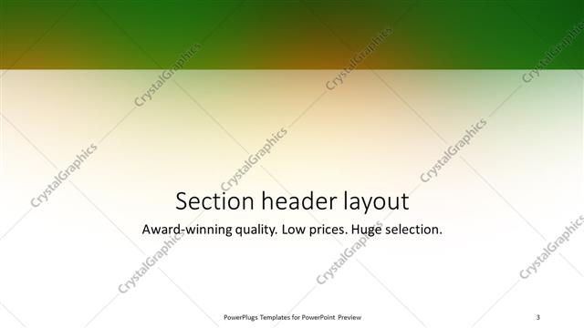 Section Header presentation slide layout