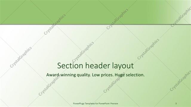 Section Header presentation slide layout