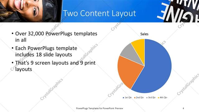 Two Content presentation slide layout