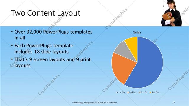 Two Content presentation slide layout