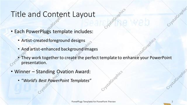 Title and Content presentation slide layout