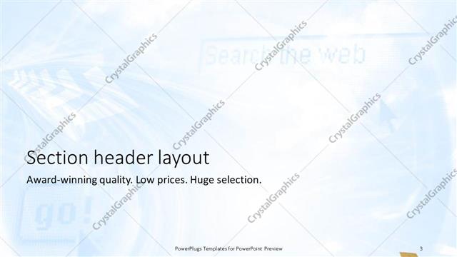 Section Header presentation slide layout