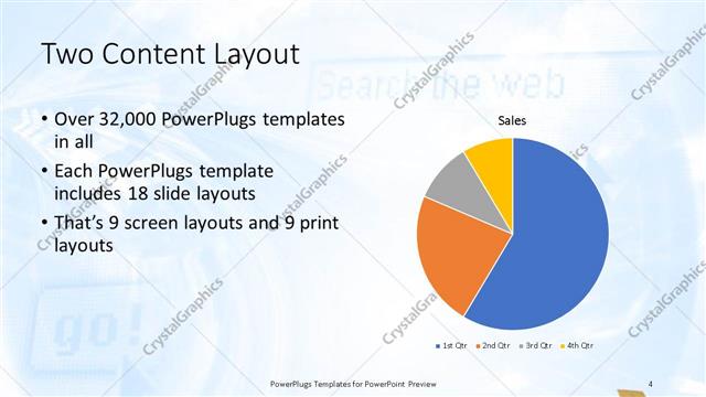 Two Content presentation slide layout