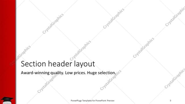 Section Header presentation slide layout