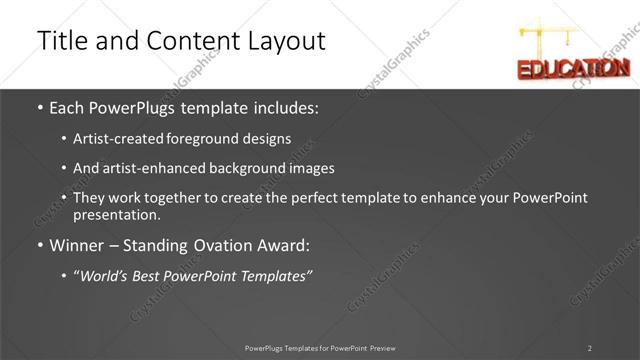 Title and Content presentation slide layout