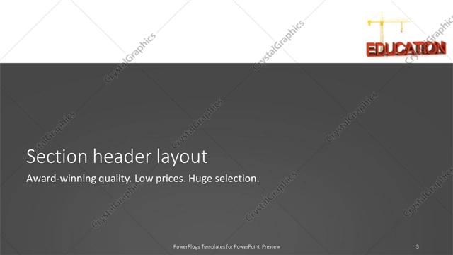 Section Header presentation slide layout