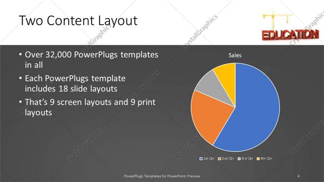 Two Content presentation slide layout