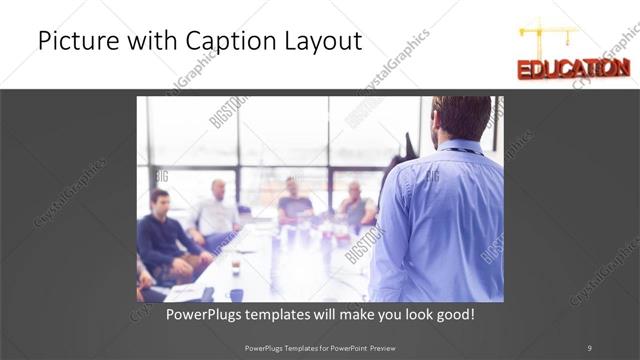 Picture with Caption presentation slide layout