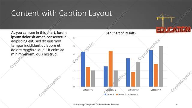 Content with Caption presentation slide layout