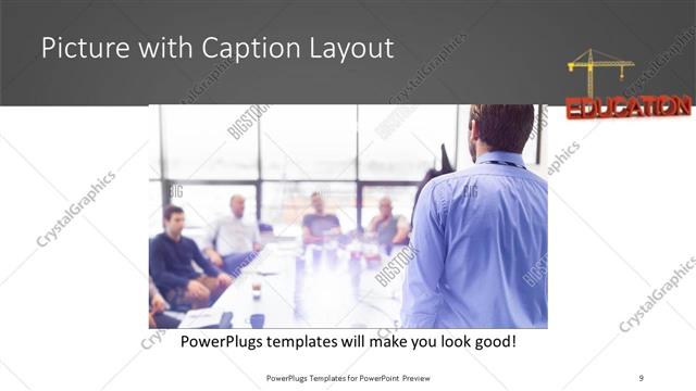 Picture with Caption presentation slide layout
