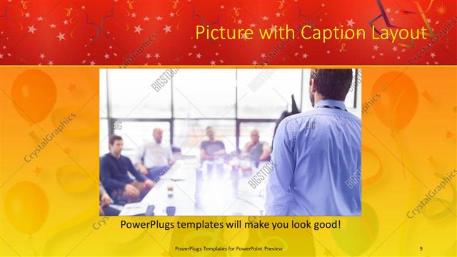 Picture with Caption presentation slide layout