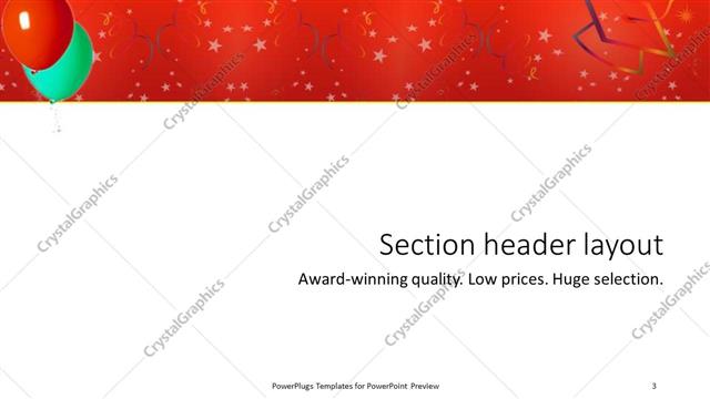 Section Header presentation slide layout