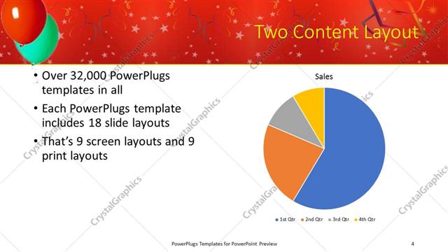 Two Content presentation slide layout