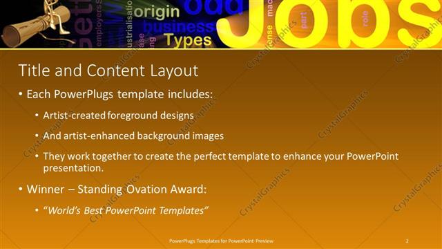 Title and Content presentation slide layout