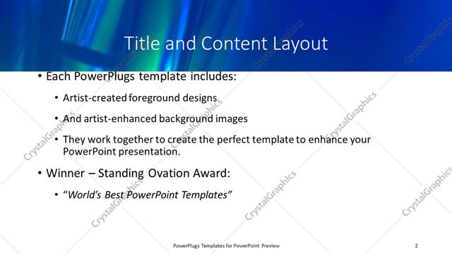 Title and Content presentation slide layout