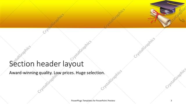 Section Header presentation slide layout
