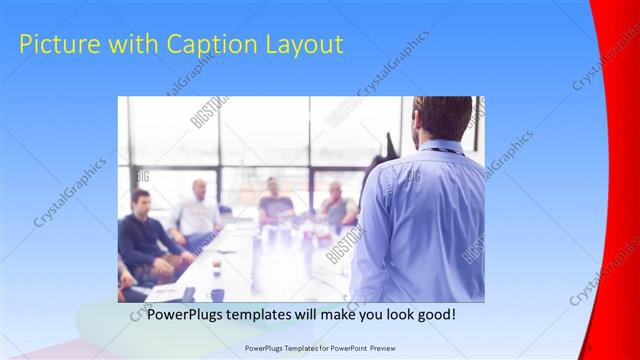 Picture with Caption presentation slide layout