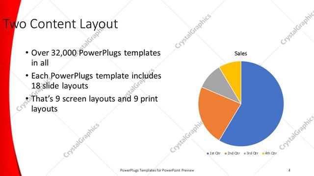 Two Content presentation slide layout