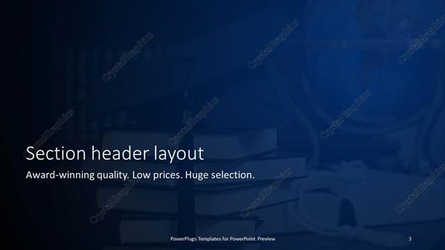 Section Header presentation slide layout