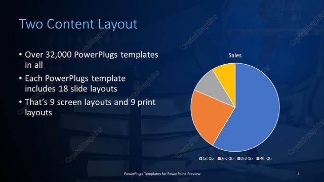 Two Content presentation slide layout