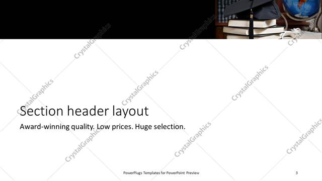 Section Header presentation slide layout