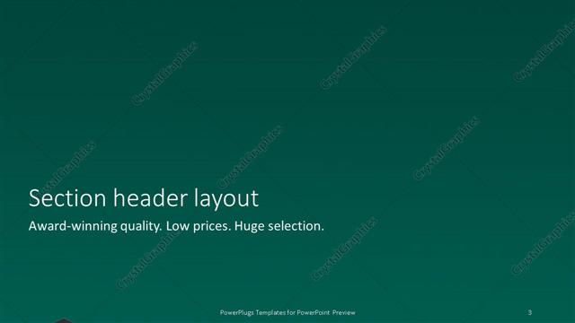 Section Header presentation slide layout