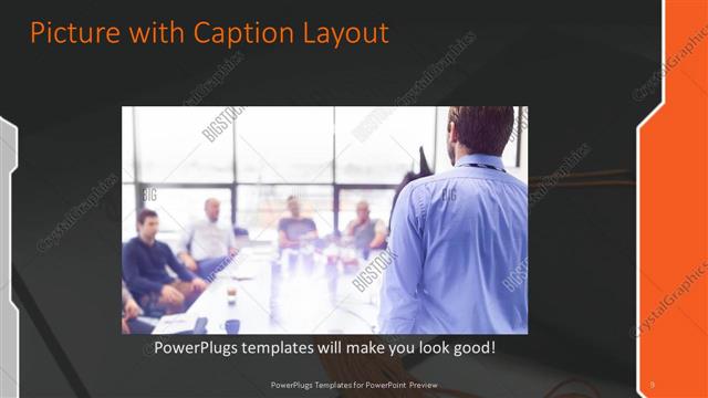Picture with Caption presentation slide layout