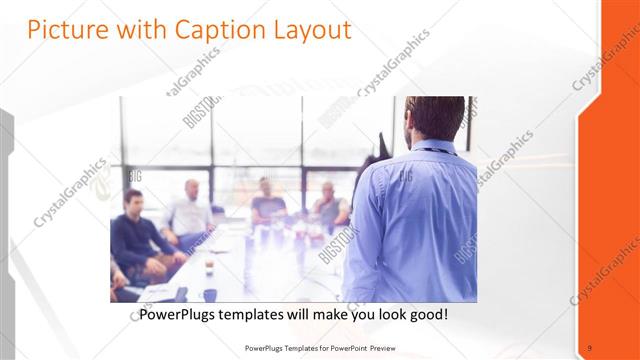Picture with Caption presentation slide layout
