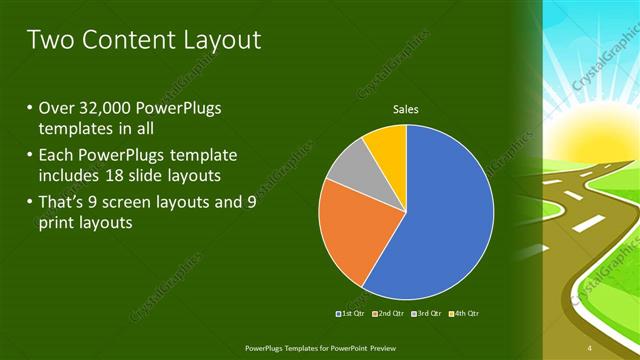 Two Content presentation slide layout