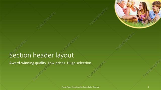 Section Header presentation slide layout