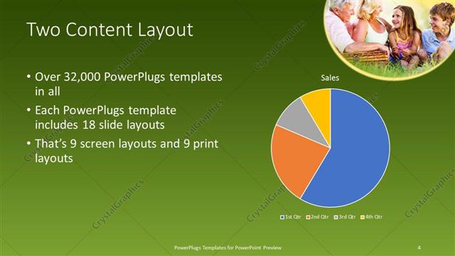 Two Content presentation slide layout