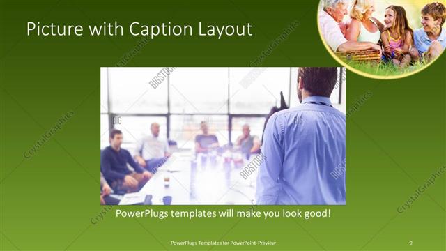 Picture with Caption presentation slide layout