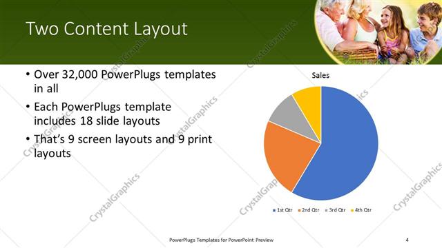 Two Content presentation slide layout