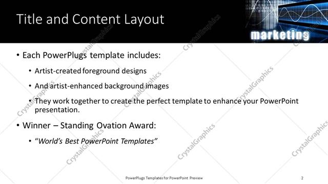 Title and Content presentation slide layout
