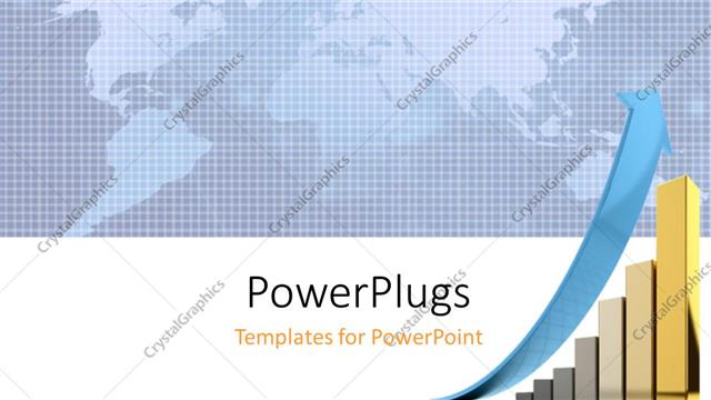  Presentation with map graph - A graph with a map of the Earth in background